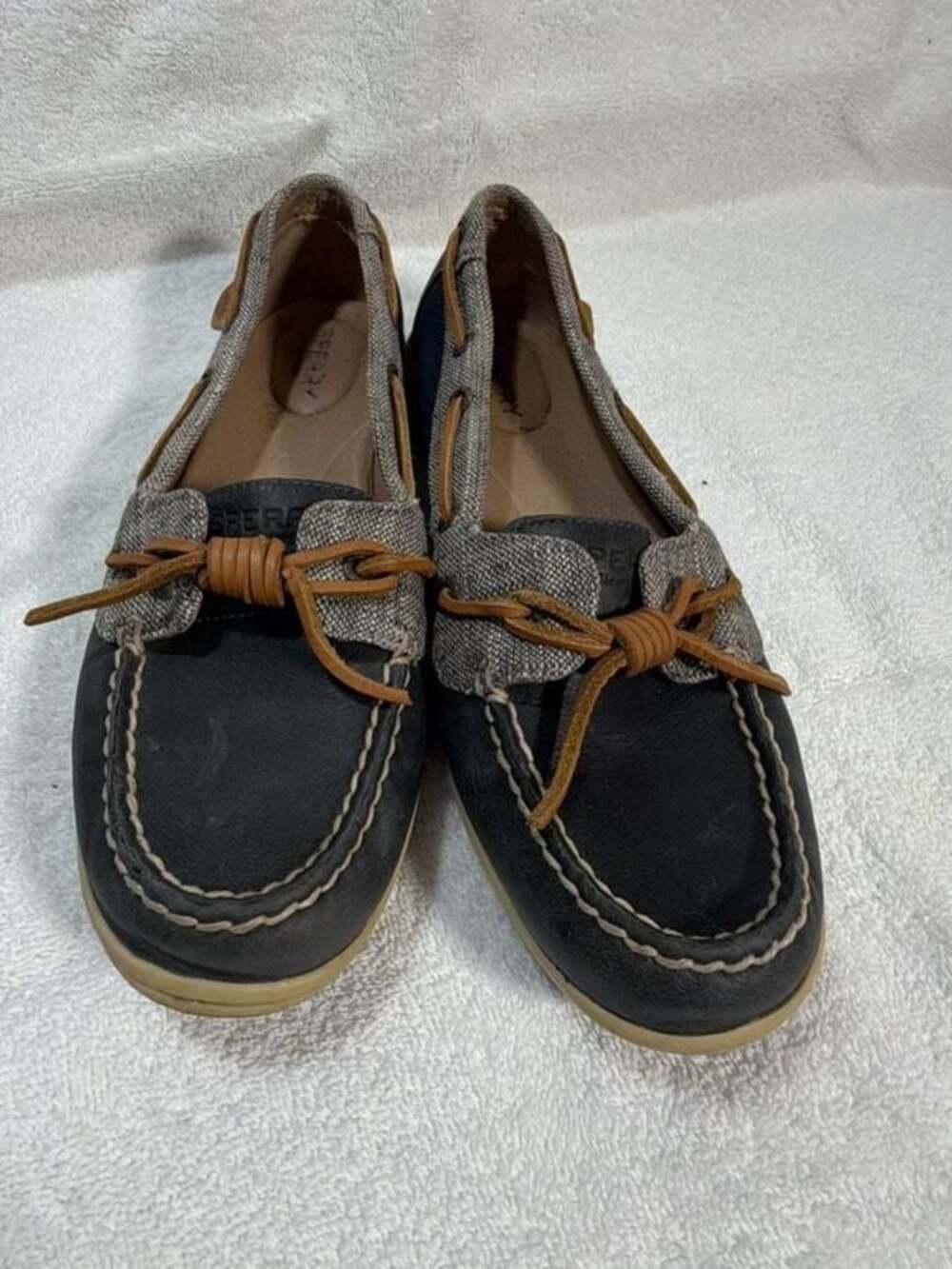 Sperry Women's Barrelfish Boat Shoes Navy and Brown